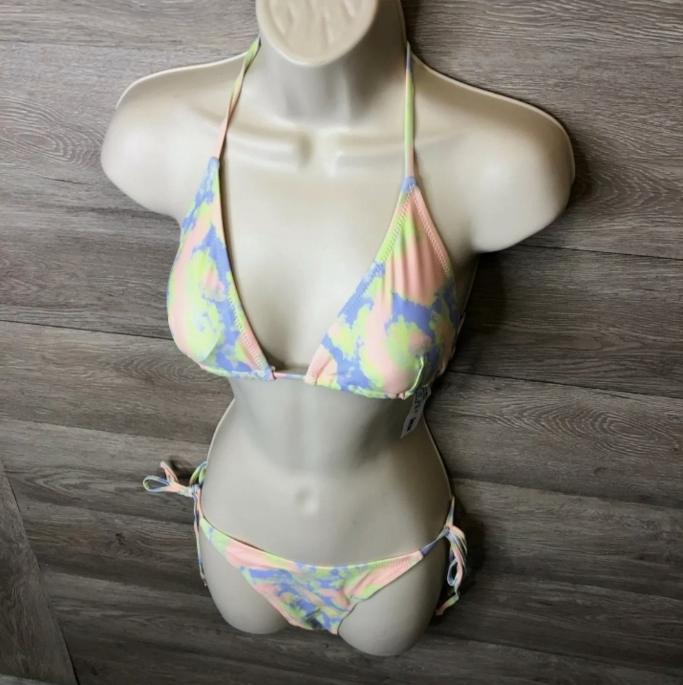 Pastel tie dye shein bikini size medium